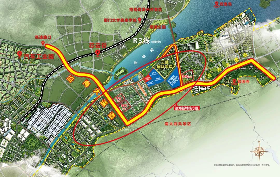 滨海新城规划图