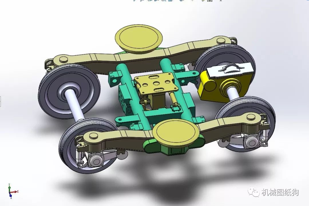 【工程机械】动力转向架(含特征)3d模型图纸 solidworks设计 附step