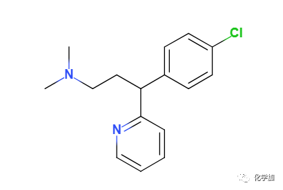 马来酸氯苯那敏结构式