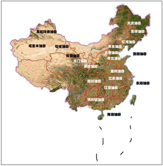 中国石油资源分布图