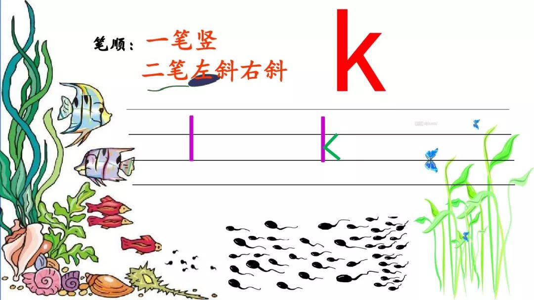 微课程:汉语拼音第十课 声母k 学习