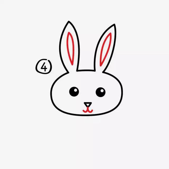 简笔画——简单几笔勾勒出可爱的卡通小白兔