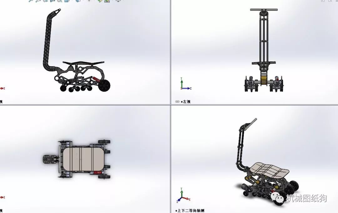 其他车型 仿dtv Shredder全地形履带越滑板车结构3d图纸solidworks设计 雪花新闻