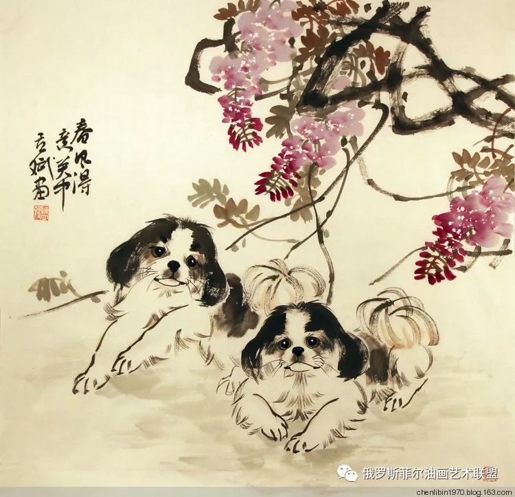 中国画家陈立斌小动物国画系列作品欣赏