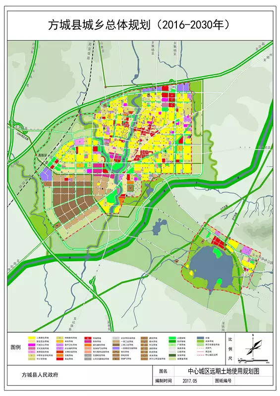 南阳市方城县城市总体规划图出炉未来会变这样