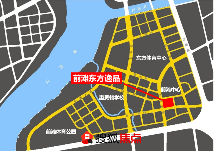 前滩东方逸品位于海阳西路近杨思西路口,北邻前滩中心.