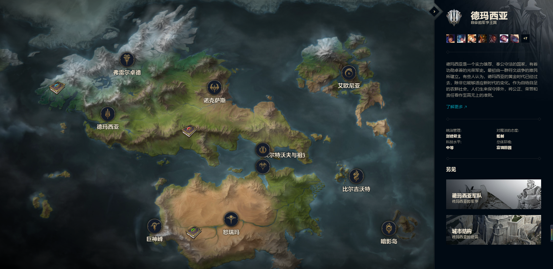 英雄联盟背景故事全面更新，符文之地——联盟世界的全景地图