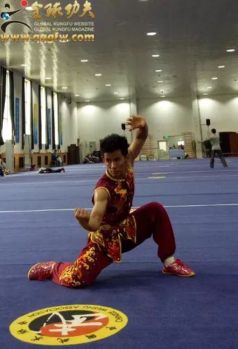 印度武术国家队运动员演练南拳