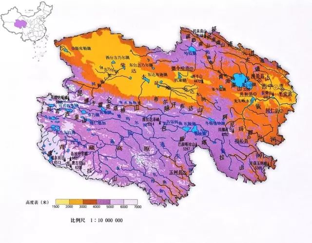 地处 青藏高原北侧,平均海拔3500米,70%地区海拔都在3000米以上.