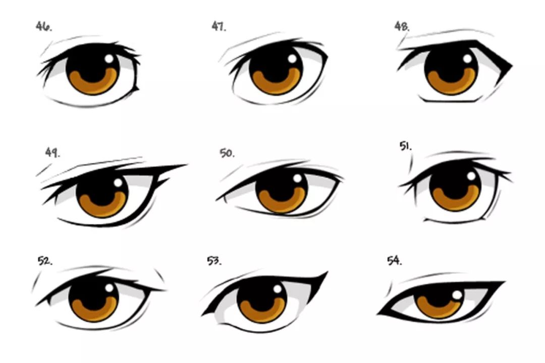 【绘画参考】60种形态各异的眼睛帮你打开心灵的窗口