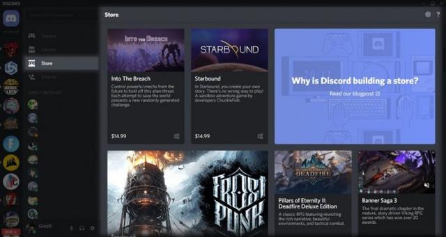 Discord今天宣布开始在其线上商店销售游戏 用户