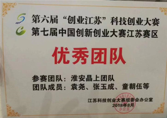 淮安中科晶上智能网联研究院荣获中国创新创业大赛江苏赛区第三名 图1