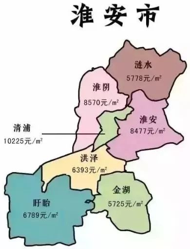 淮安7月各区房价地图