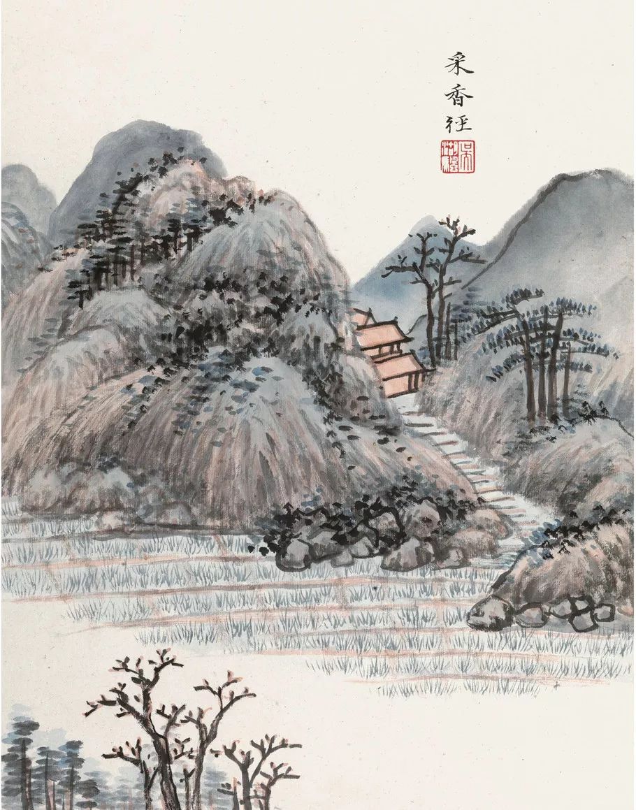 吴湖帆《仿沈周山水册》,诗情画意!