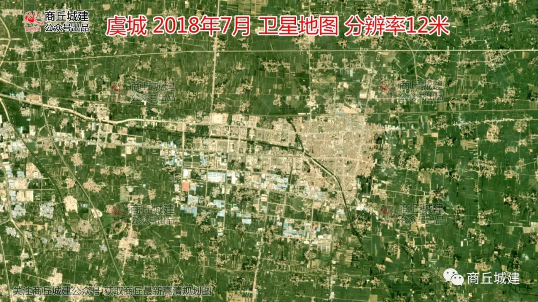 商丘 民权 睢县 柘城 宁陵 虞城 夏邑 永城 2018年7月 卫星地图