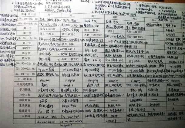 每当学不努力的时候 老师就会甩给我们一张 衡水中学学生的作息时间