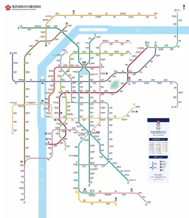 南京地铁2023规划图发布,未来南京四通八达