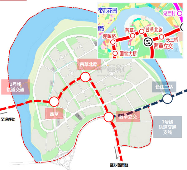 泸州轻轨一号线最新进展在茜草设四处车站