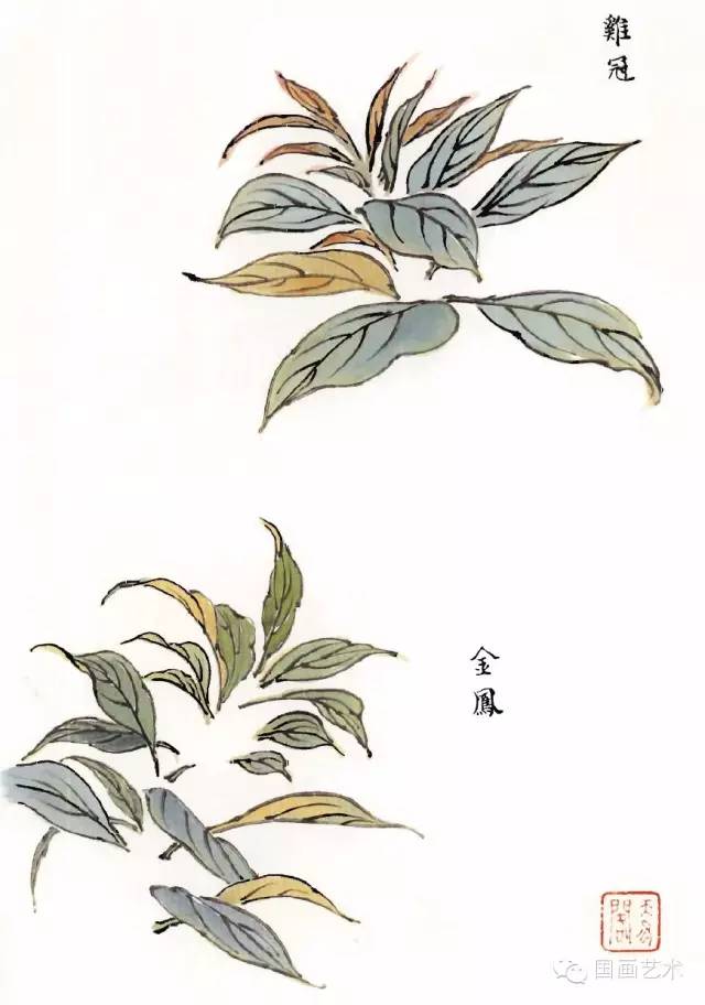 吴蓬临《芥子园画谱》之《草虫花卉谱》