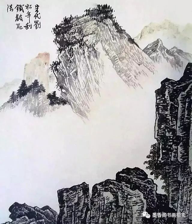 跟着黄秋园学历代名家画山法_皴法