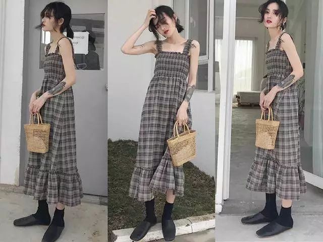 紫色格子鞋怎么搭衣服_格子衣服怎么搭配图片(2)