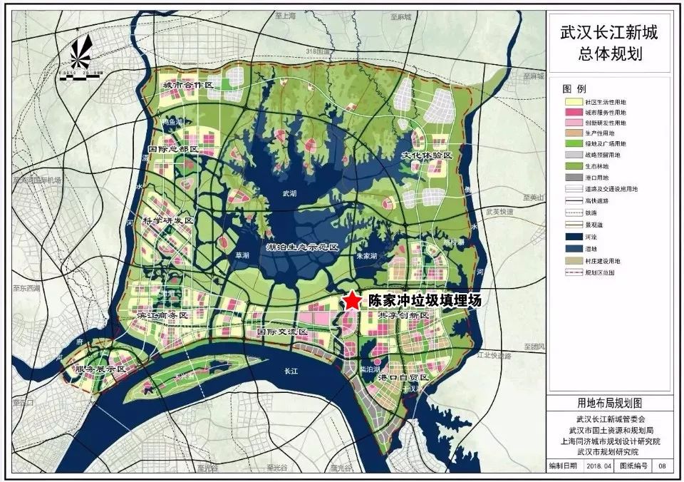 陈家冲垃圾填埋场位于长江新城核心区