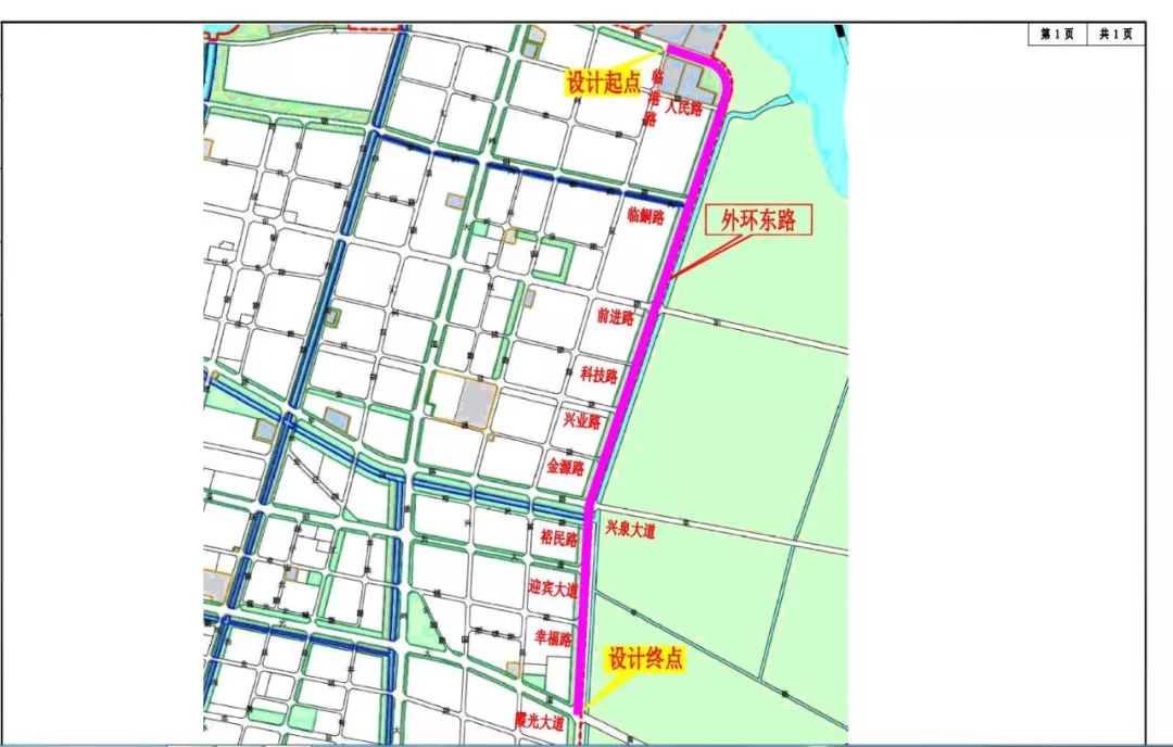 临泉县光明路南延建设路南延等10条道路规划许可公示