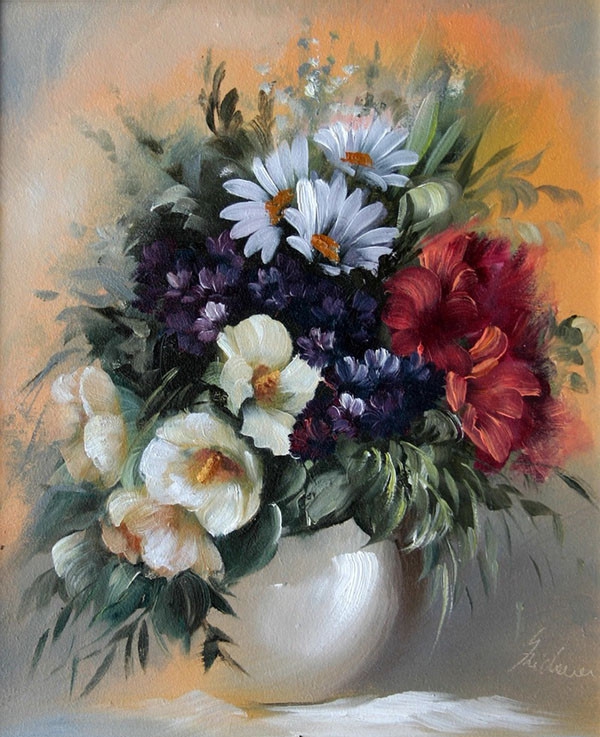 匈牙利女画家苏珊szidonia花卉油画作品欣赏