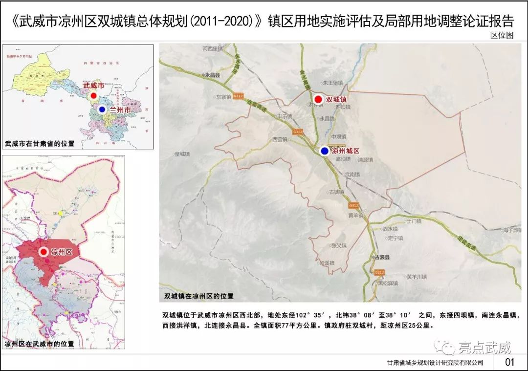 《武威市凉州区双城镇总体规划(2011-2020)镇区用地实施评估及局部图片