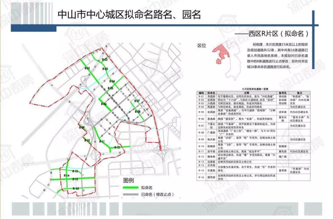 我有名字了中山市中心城区75条路名园名规划公示