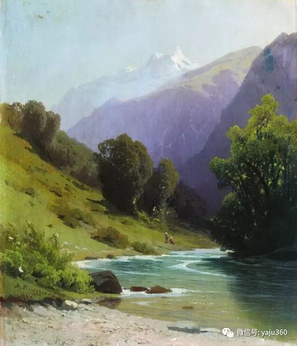 静谧古典风景油画 俄罗斯meshchersky arseny