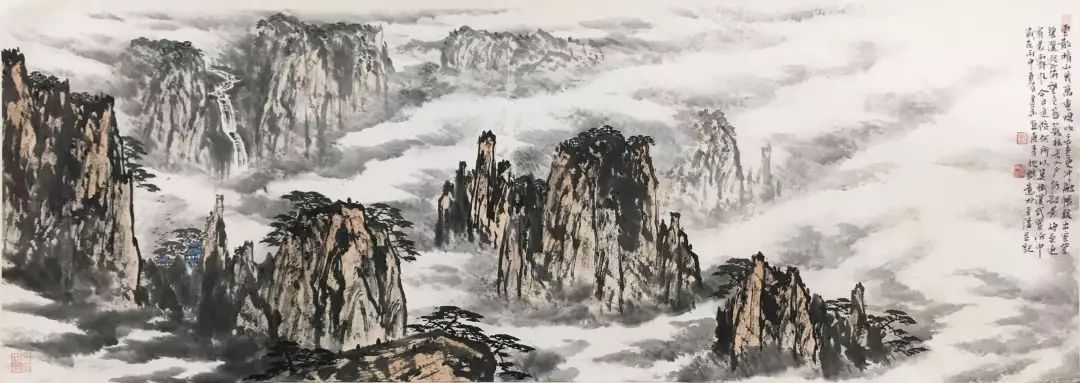 lot40刘建华《云散晴山几万重》48×139cm,约6.