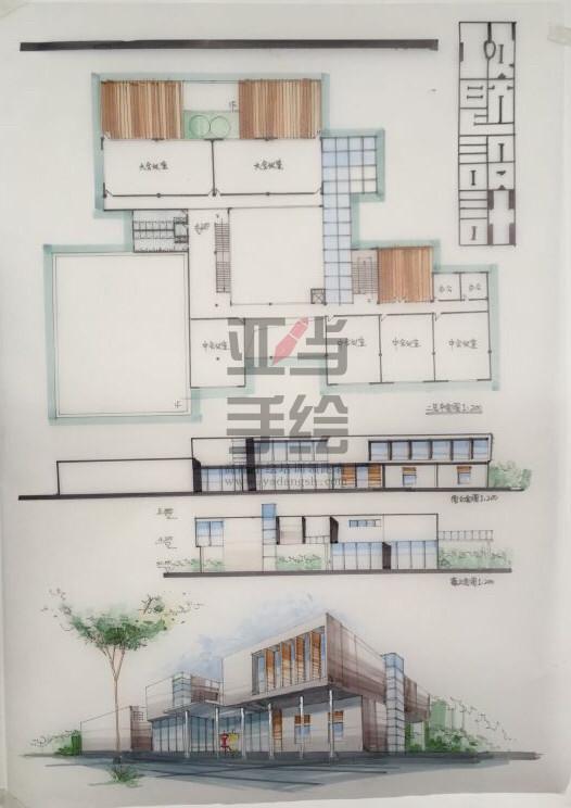 「设计手绘」考研建筑快题手绘经验分享_透视