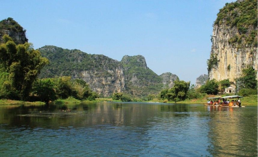 广西南宁旅游必看的风景被誉为南宁小桂林上林三里洋渡景区