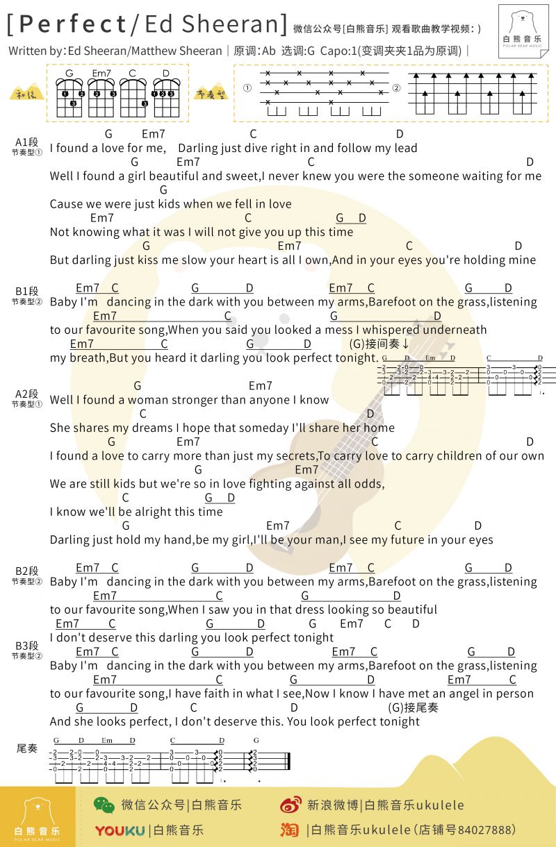 perfect简谱_Perfect Ed Sheeran双手简谱预览3 钢琴谱文件 五线谱 双手简谱 数字谱 ...(3)