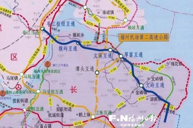 机场第二高速路线图