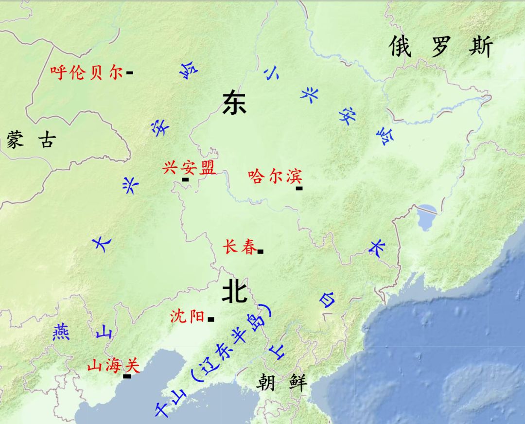 东北六省时代的东北地区地图 - 哔哩哔哩