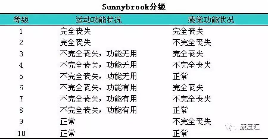 sunnybrook分级是tator等1982年提出的一种脊髓损伤分级方法.