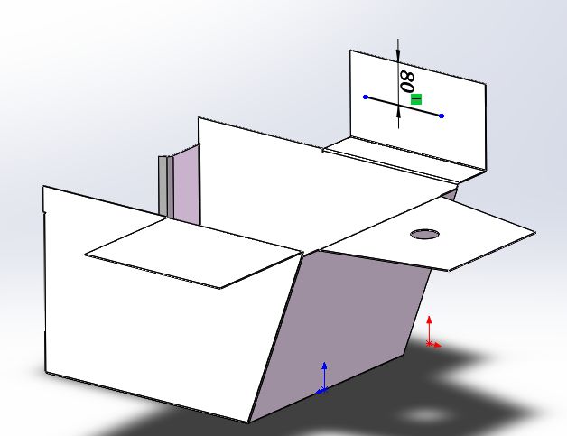 solidworks钣金建模钣金箱体