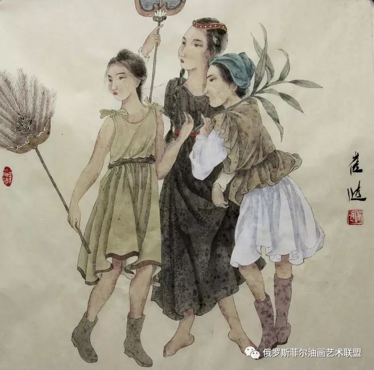 中国画家崔进国画作品欣赏