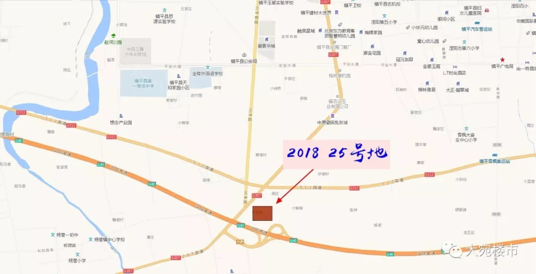 该地块位于312国道,207国道,沪陕高速交汇处,同时与镇平一高,金陵
