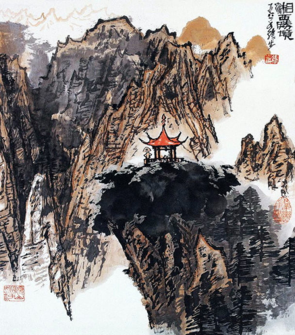 墨彩交织 -- 一代宗师李可染高足张步山水画作品欣赏