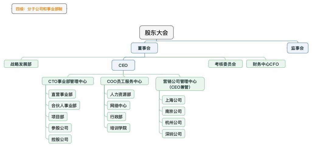 第四级:分子公司和事业部制,示例