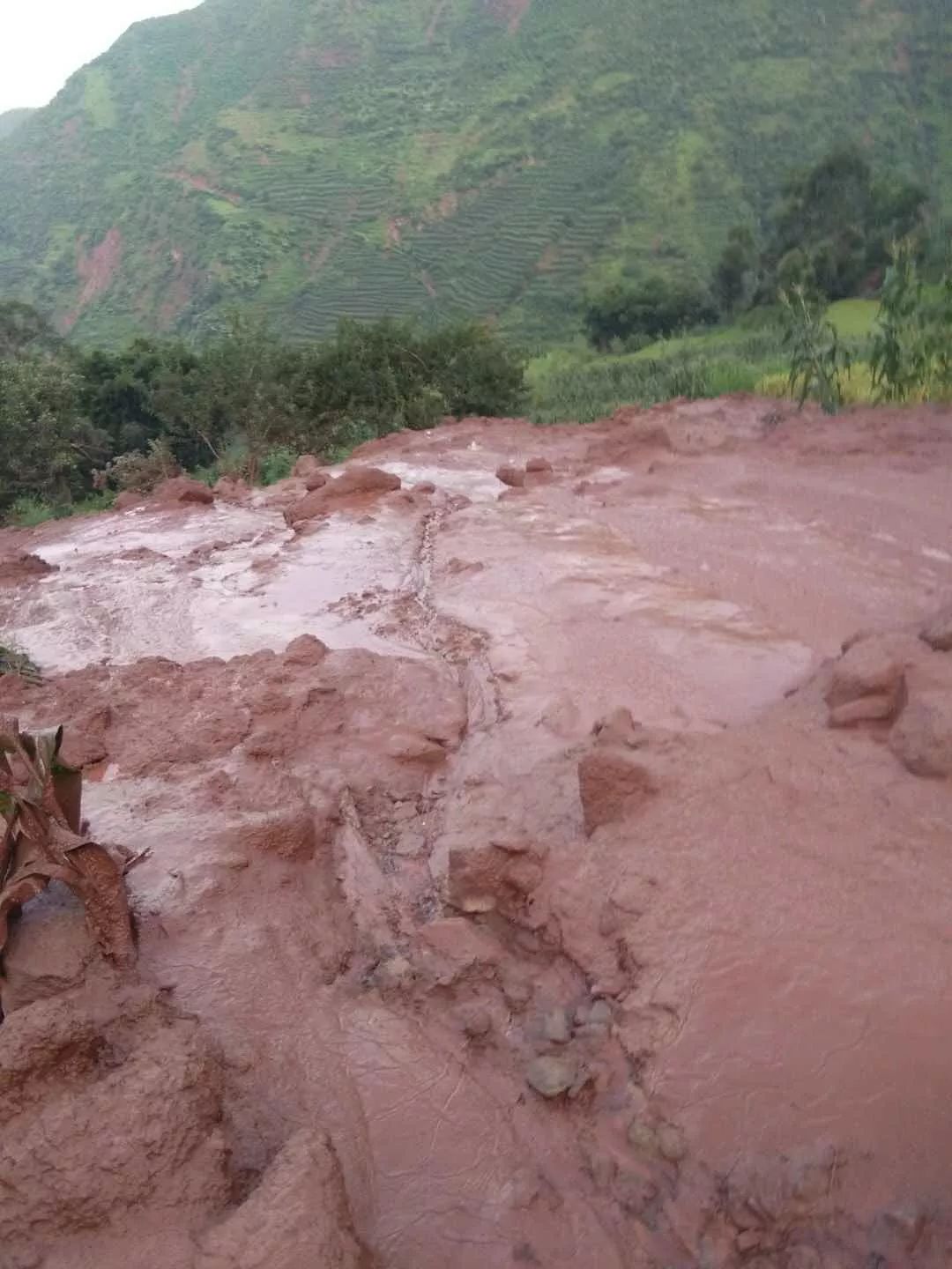 凶险楚雄多地因暴雨引发山体滑坡泥石流甚至连车带人被冲走