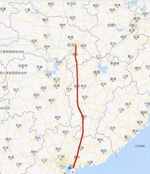 见于武汉各种规划和宣传中,武深高铁具体线路走向为武汉-咸宁-宜春