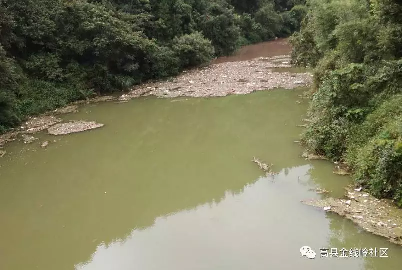 原本清撤见底的湖水,现在湖面漂浮着大量生活拉圾,湖水也变得浑浊不清