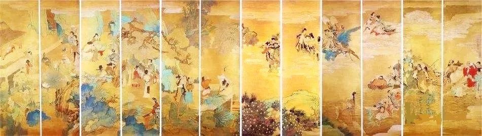 任伯年 《群仙祝寿图 十二条屏》