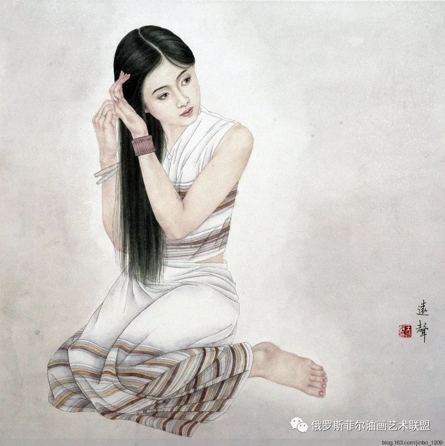 【名人国画】中国画家王远声女性题材作品集二欣赏