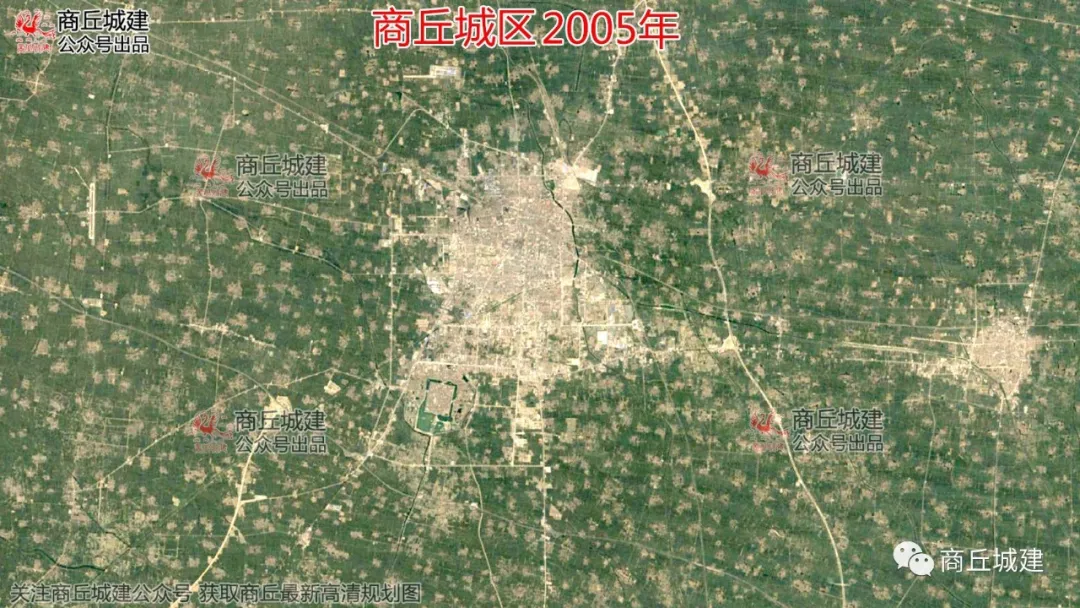 卫星地图看 商丘城区 34年沧桑巨变