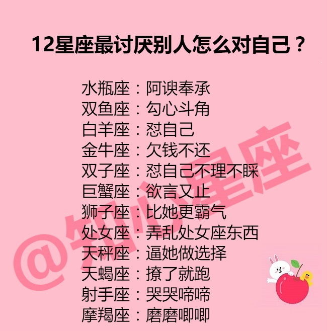 12星座最讨厌别人怎么对自己? 水瓶座12星座最讨厌对?